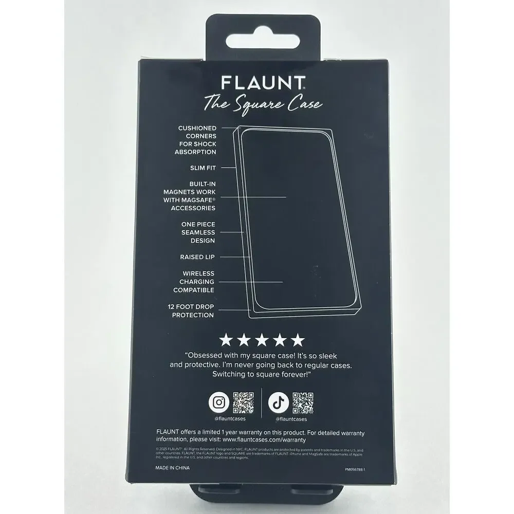 Square by Flaunt iPhone 16 Pro Black Croc Faux Leather NWT MSRP: $55.00